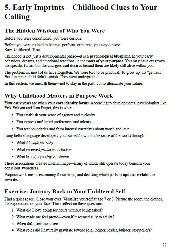 Why Am I Here? Life Purpose Journal | Printable Self-Discovery Workbook PDF