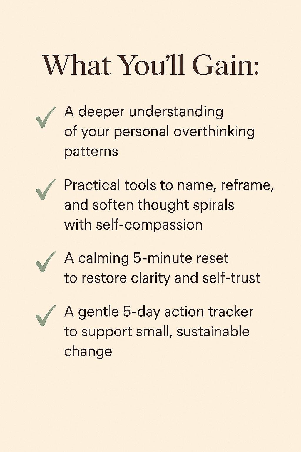 Overthinking Assessment Worksheet – Printable Mental Clarity Tool + 5-Day Action Plan
