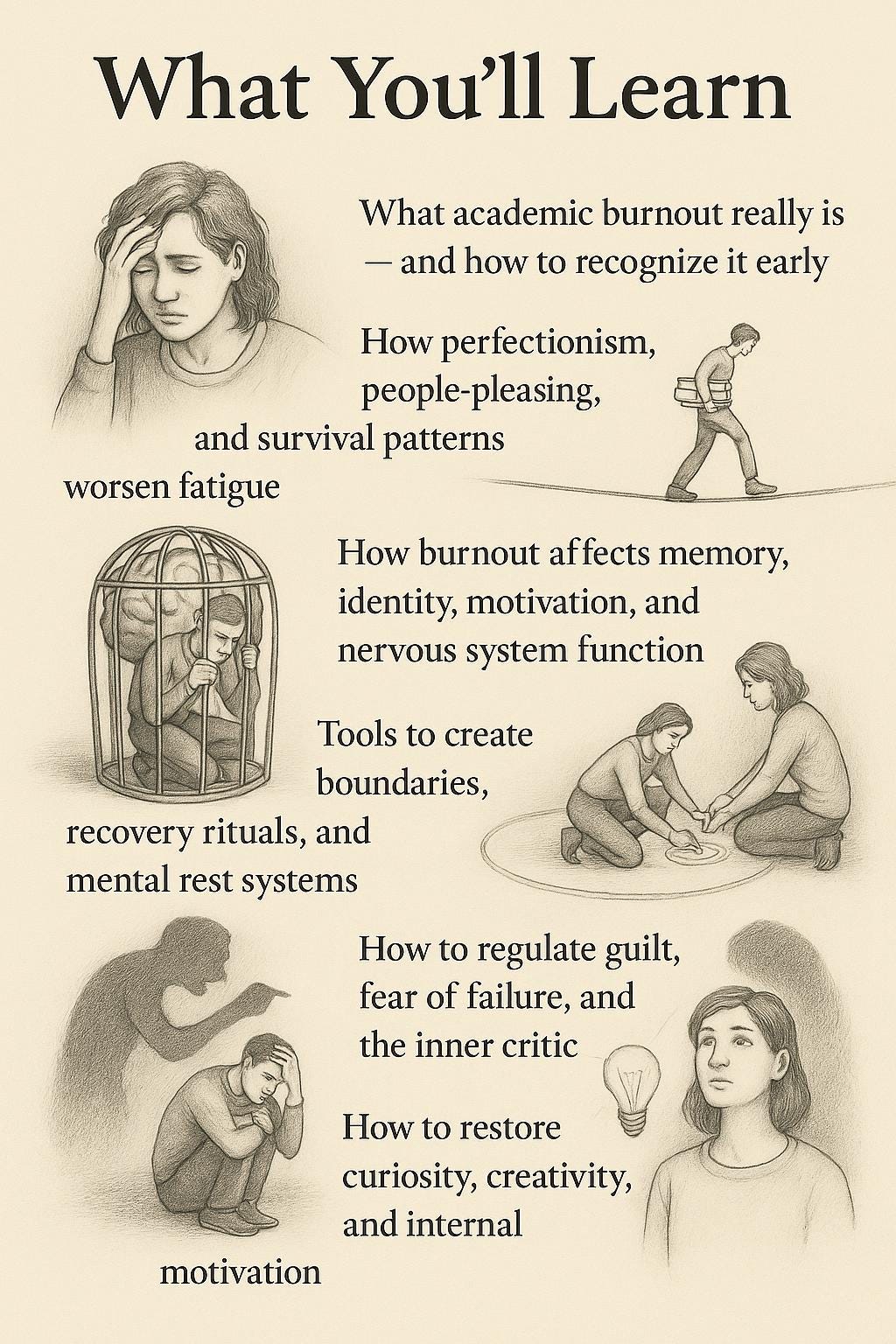 Academic Burnout Recovery – A Psychology-Based Workbook to Regain Focus, Motivation, Self-Worth & Balance in a High-Pressure Study Culture