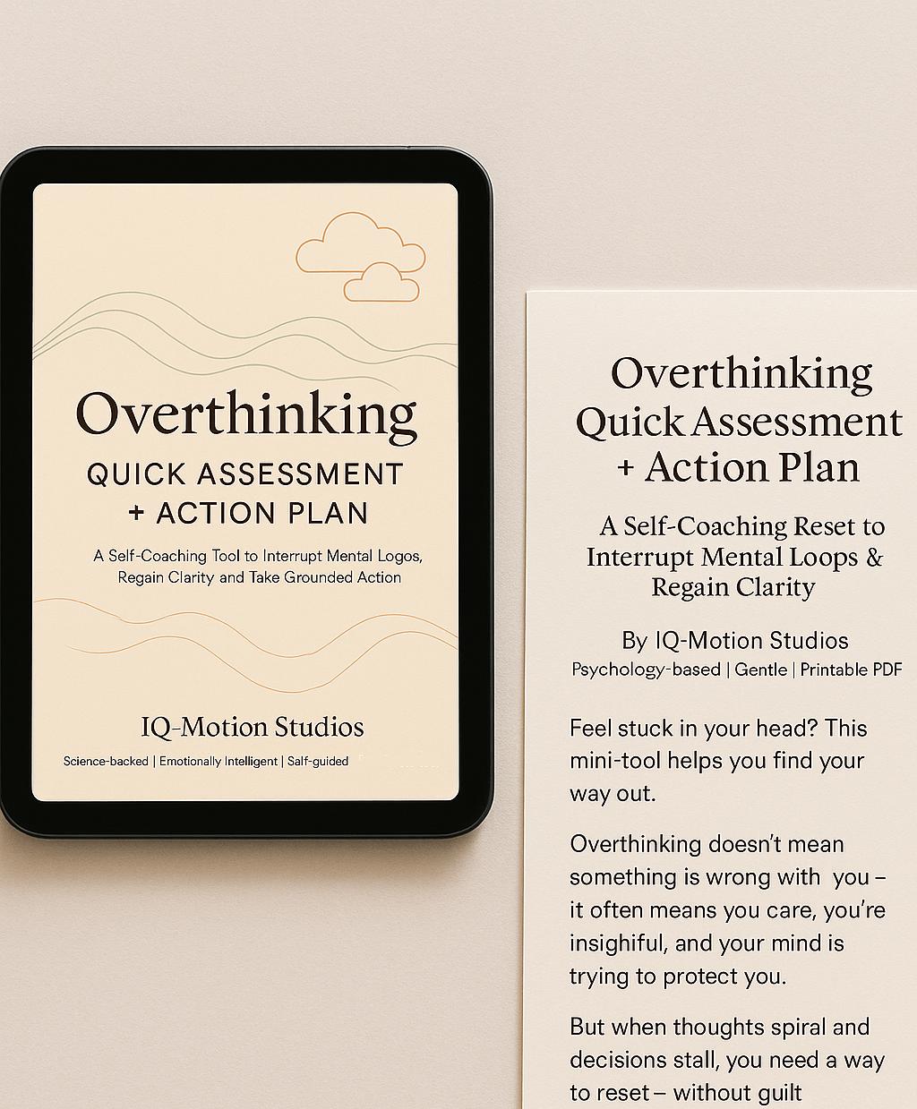Overthinking Assessment Worksheet – Printable Mental Clarity Tool + 5-Day Action Plan