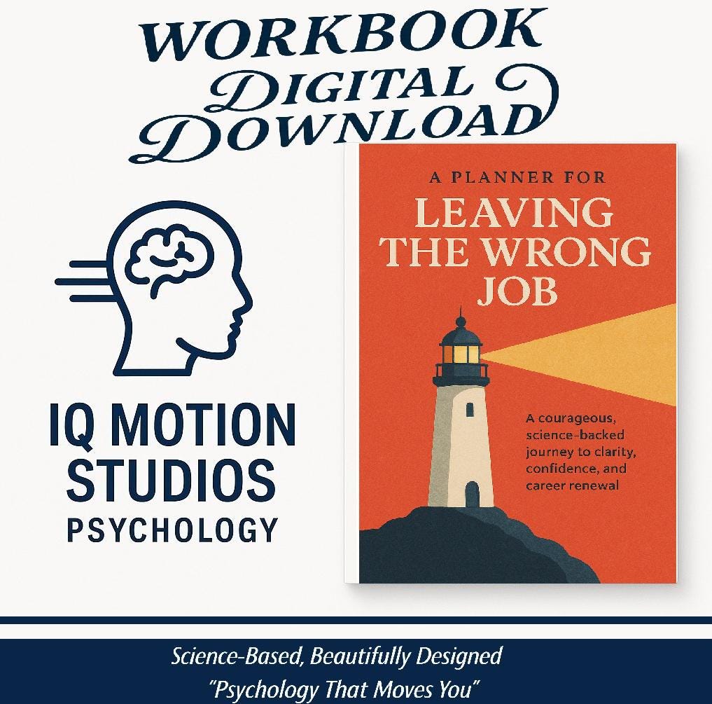 Leaving the Wrong Job Planner | Career Change Workbook | Courageous Step-by-Step PDF for Job Transition Clarity