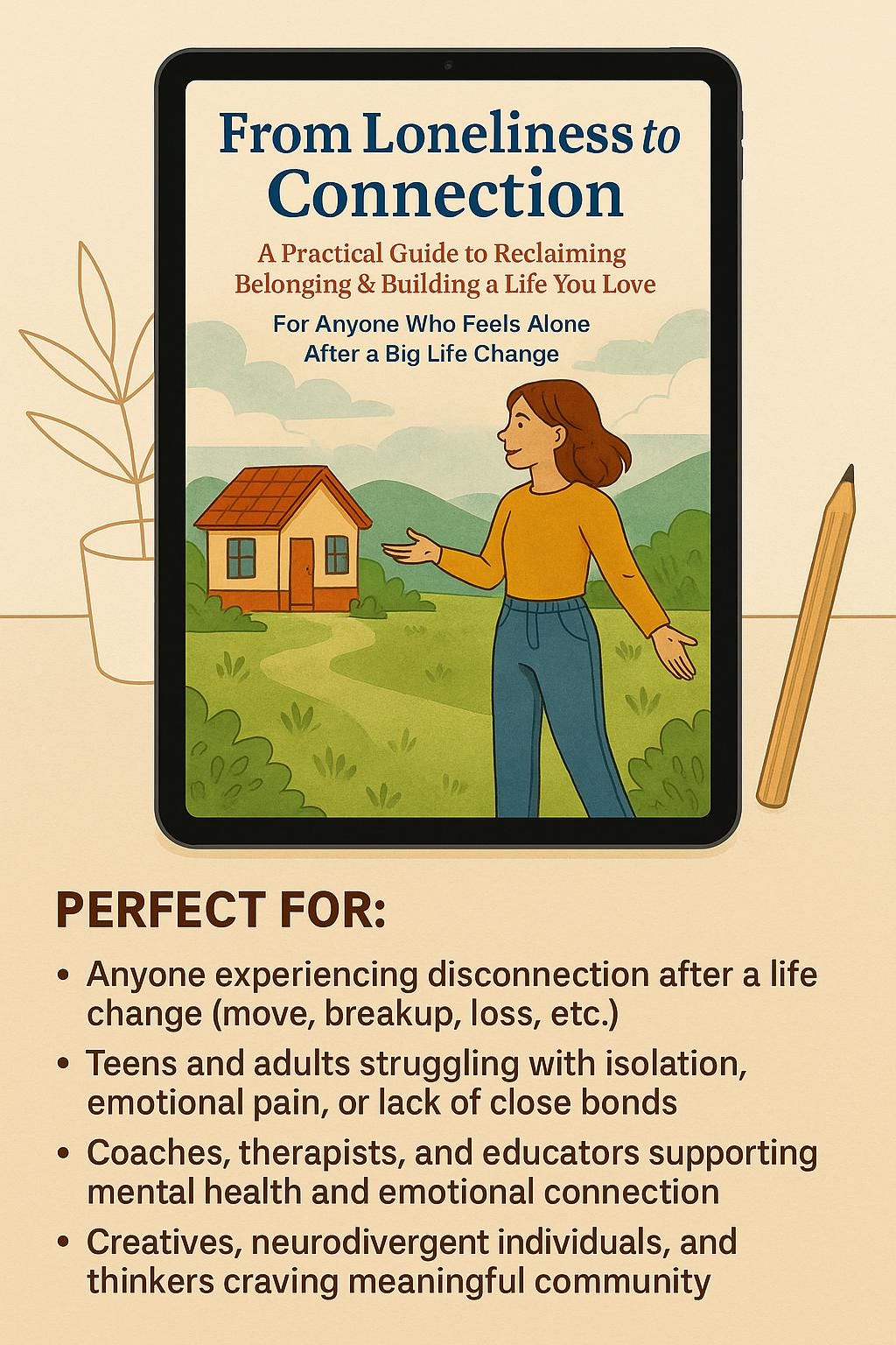 Loneliness Recovery Workbook – Reclaim Belonging, Heal Disconnection & Build a Life You Love 40 + Printable A4 Pages