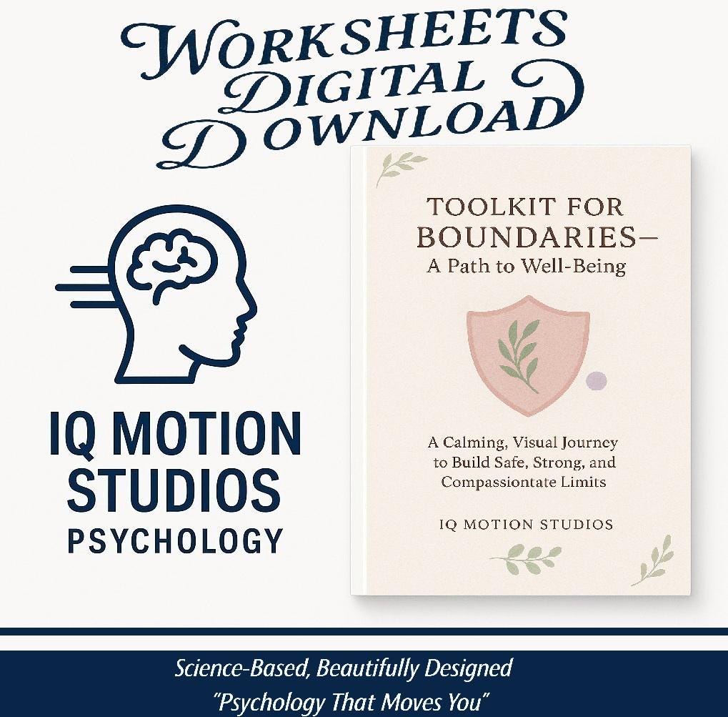 Toolkit for Boundaries – 35-Page Printable Worksheets | Gentle Mental Health Journal | Self-Growth PDF | Therapy-Inspired A4 Guide
