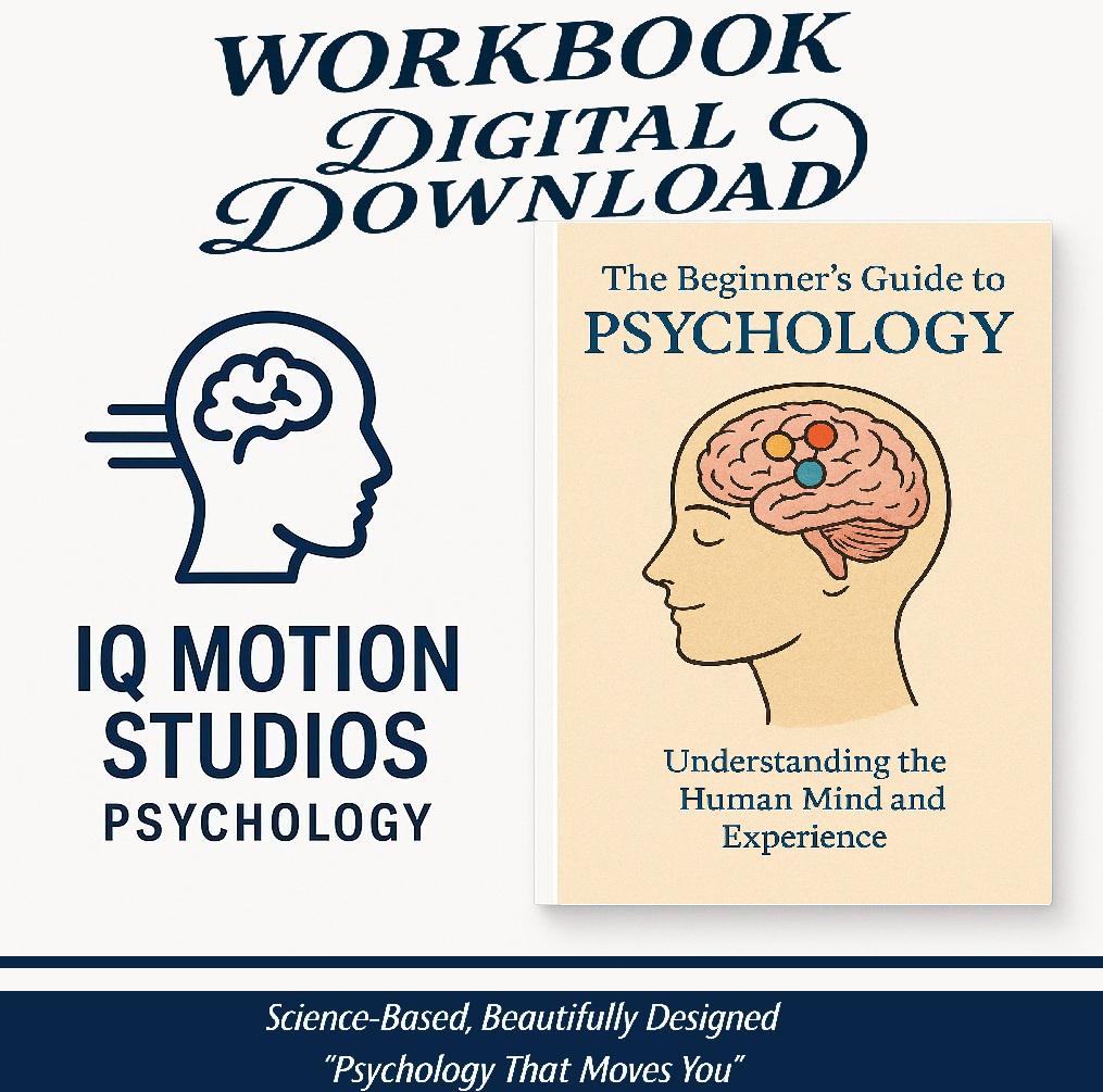 The Beginner's Guide to Psychology PDF | Learn Human Behavior, Emotions, Mind & Personality | 50 Pages | A4 Printable Workbook