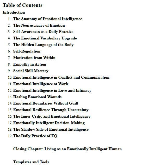 Understanding Emotional Intelligence – A Psychology-Based Workbook on Emotional Regulation, Empathy, and Self-Leadership