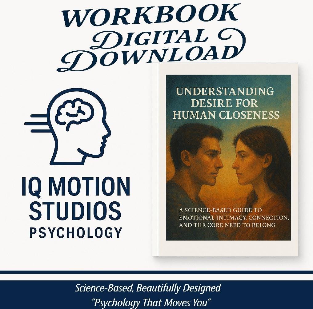 Desire for Human Closeness Workbook | Emotional Intimacy & Connection | Psychology Self-Growth PDF