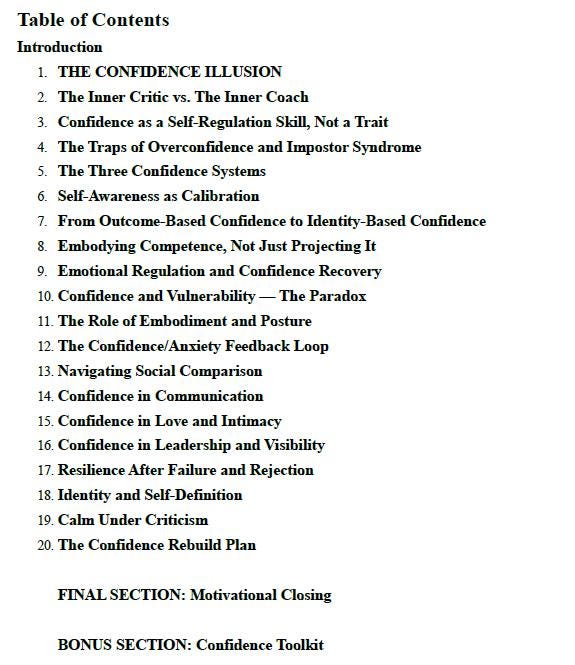Confidence Calibration – A Psychology-Based Workbook to Rebuild Self-Belief, Silence the Inner Critic, and Anchor in Authentic Self-Worth