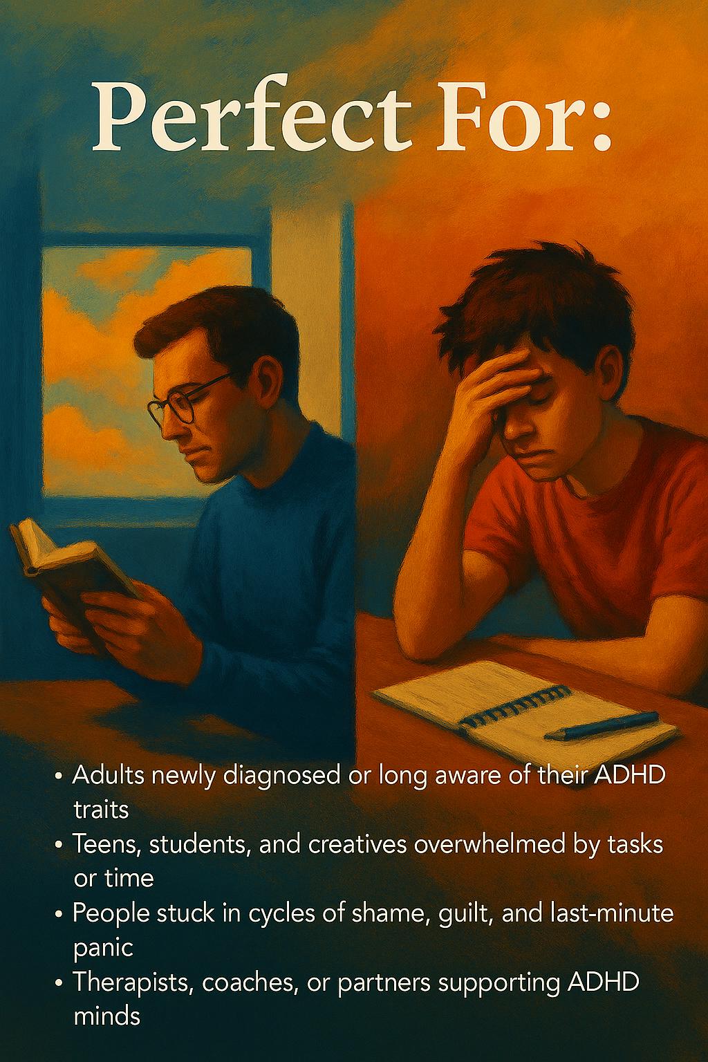 Living with ADHD – A Psychology-Based Workbook to Build Focus, Self-Compassion, and Daily Structure Without Shame or Overwhelm