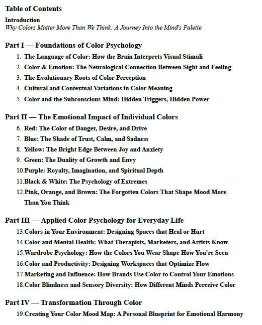 The Psychology of Colors and Mood – Printable Workbook on How Color Affects Emotions, Behavior & Self | A4 PDF Guide by IQ Motion Studios