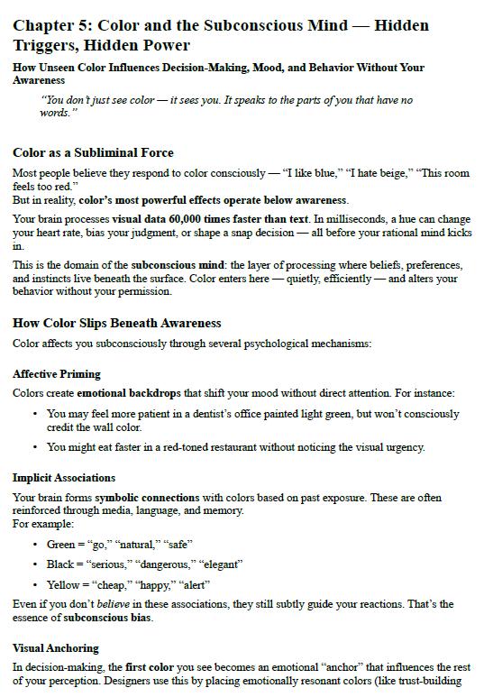 The Psychology of Colors and Mood – Printable Workbook on How Color Affects Emotions, Behavior & Self | A4 PDF Guide by IQ Motion Studios