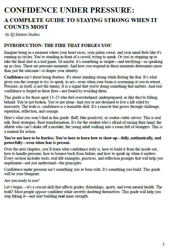 Confidence Under Pressure PDF | Stay Grounded in Stressful Moments | Speak with Poise & Overcome Social Freeze