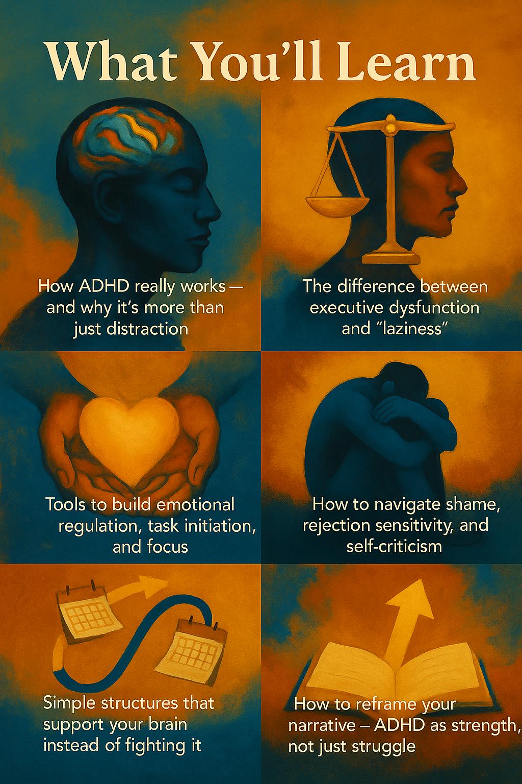 Living with ADHD – A Psychology-Based Workbook to Build Focus, Self-Compassion, and Daily Structure Without Shame or Overwhelm