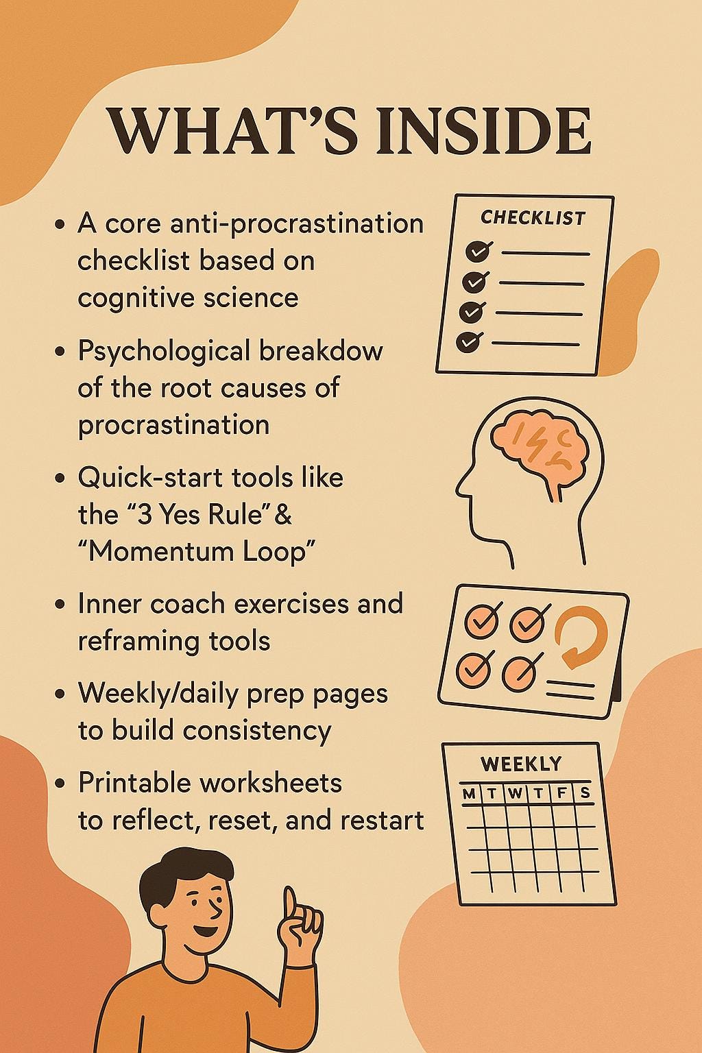 Anti-Procrastination Checklist | Psychology-Based Tool for Focus, Momentum & Motivation