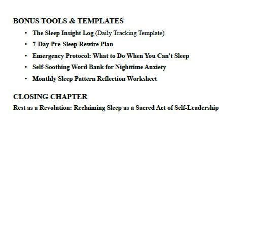 Sleep Psychology Log – A Science-Based Workbook for Sleep Recovery, Nervous System Balance & Deep Rest (60+ Printable Pages)