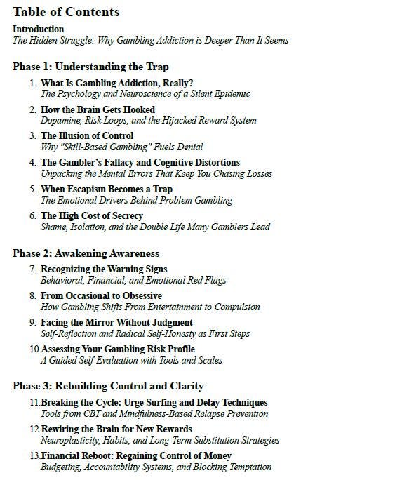 Understand & Overcome Gambling Addiction - A Workbook to Breaking the Cycle