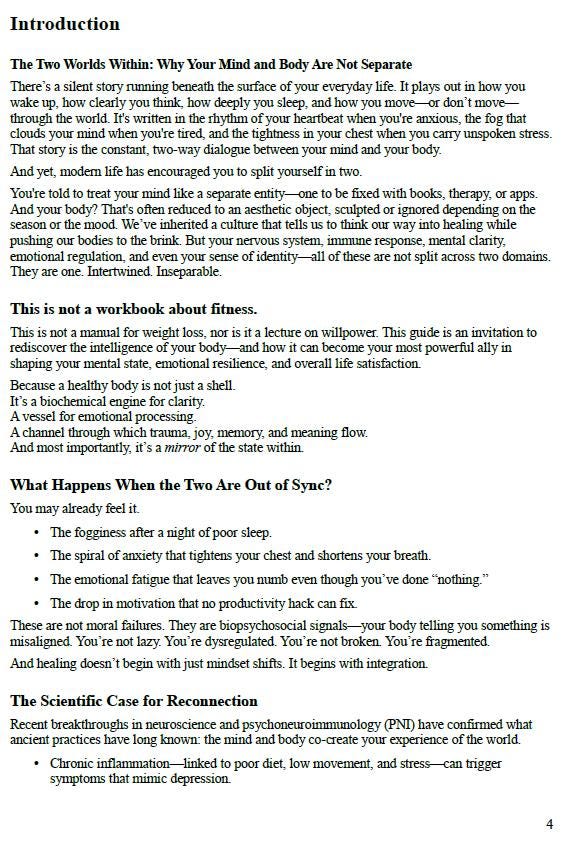 Healthy Body, Healthy Mind – A Science-Based Workbook to Align Physical Wellness and Mental Clarity