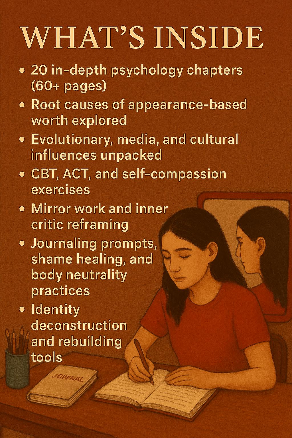 The Mirror and the Mind – A Psychology Workbook to Untangle Self-Worth from Appearance & Rebuild Identity Beyond Beauty