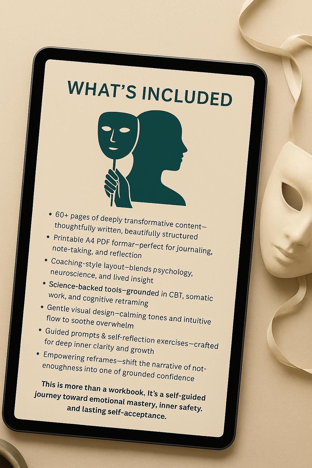 Unmasking Imposter Syndrome PDF Workbook | Confidence, Self-Doubt, Burnout & Belonging | Psychology-Based Inner Healing Guide