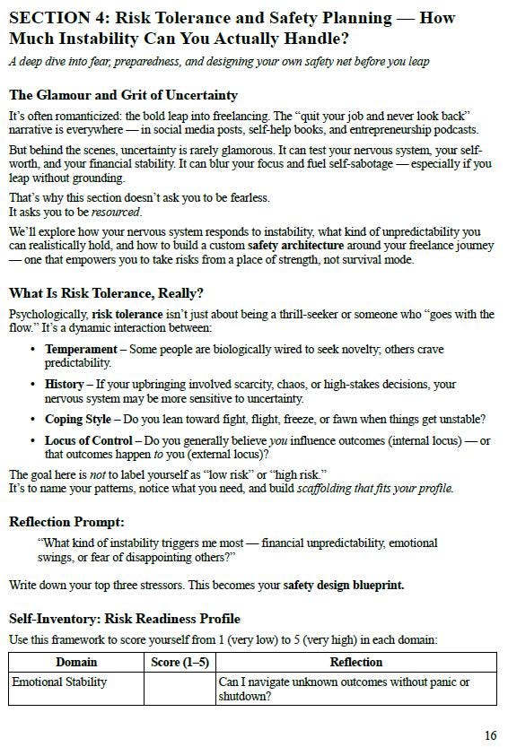 Freelance Clarity Workbook– Should You Go Solo? | Career Self-Discovery Journal | Psychology-Based PDF Guide for Aspiring Freelancers