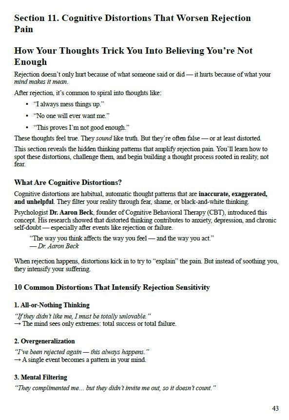 The Fear of Rejection Workbook – A Psychology-Based Guide to Overcome Avoidance, Build Resilience, and Strengthen Self-Worth