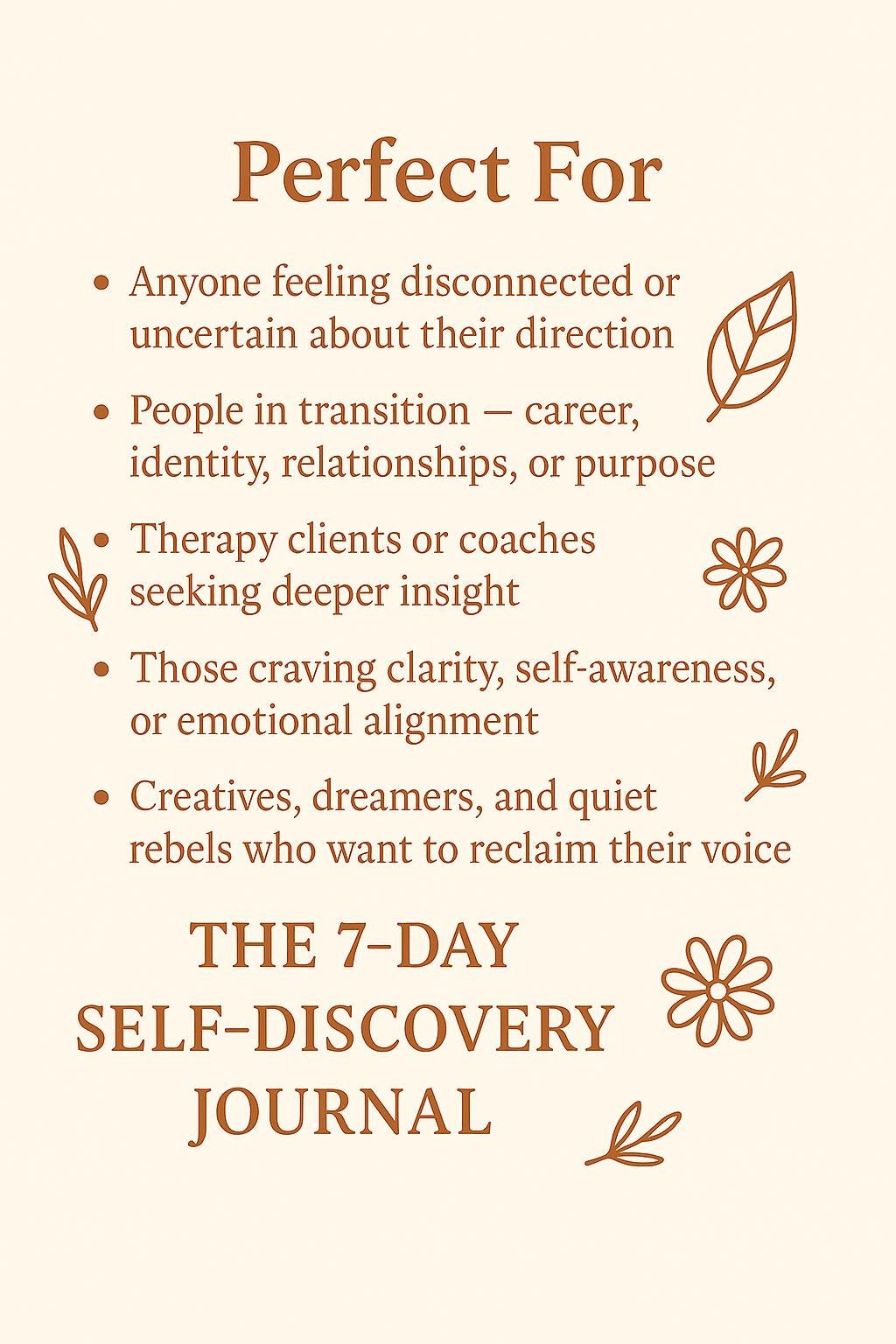 7-Day Self-Discovery Journal | Guided Prompts for Clarity, Growth & Realignment