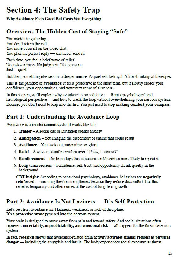Social Courage Workbook | Confidence & Connection Guide | Overcome Social Fear | 60+ Pages Psychology PDF