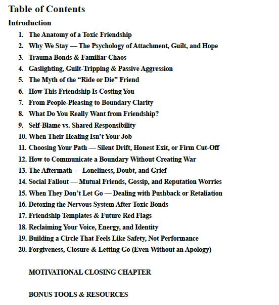 How to End a Toxic Friendship – A Psychology-Based Workbook for Boundaries, Closure & Rebuilding Self-Worth After Harmful Connections