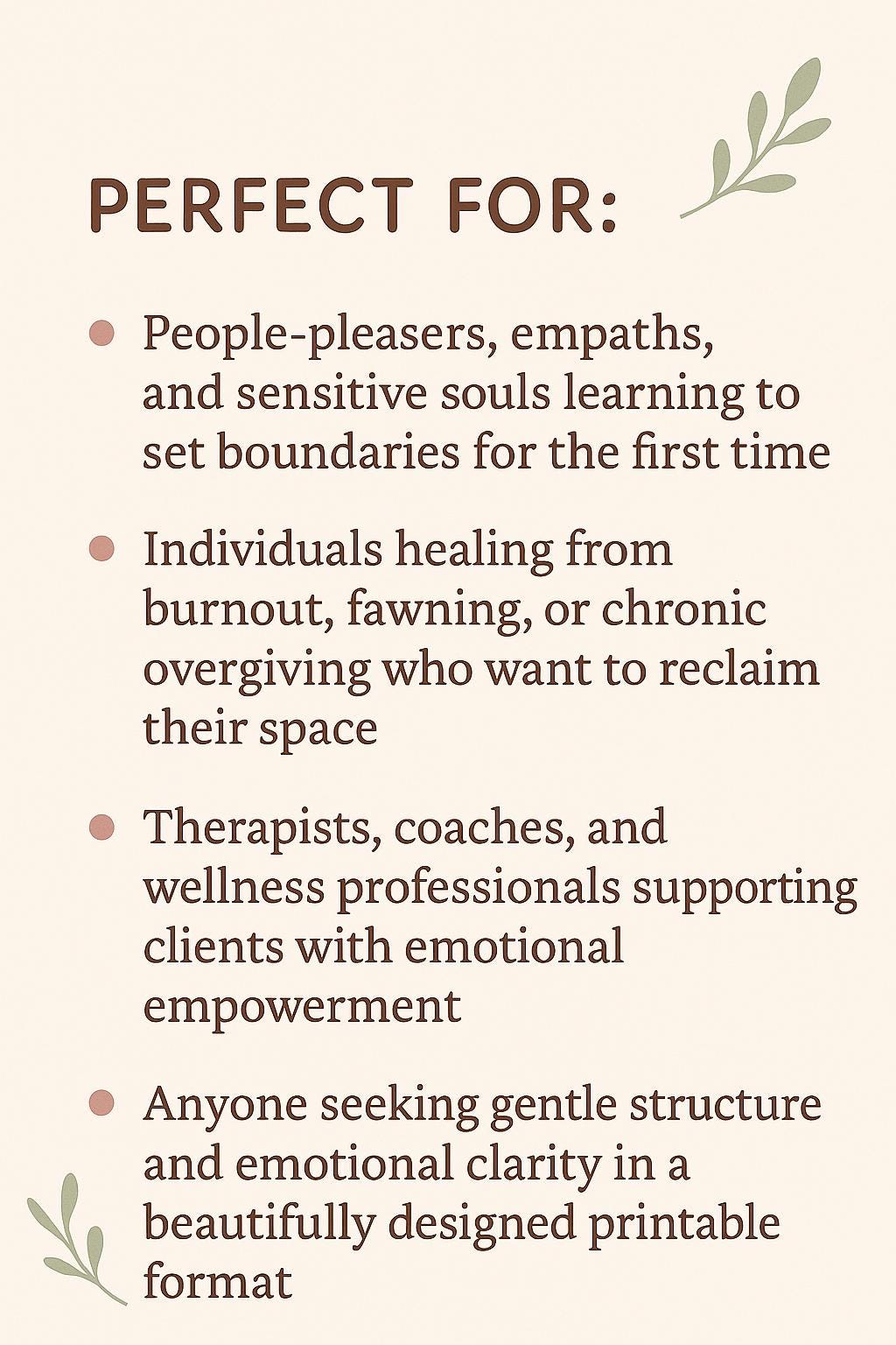 Toolkit for Boundaries – 35-Page Printable Worksheets | Gentle Mental Health Journal | Self-Growth PDF | Therapy-Inspired A4 Guide