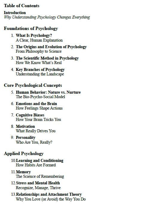 The Beginner's Guide to Psychology PDF | Learn Human Behavior, Emotions, Mind & Personality | 50 Pages | A4 Printable Workbook