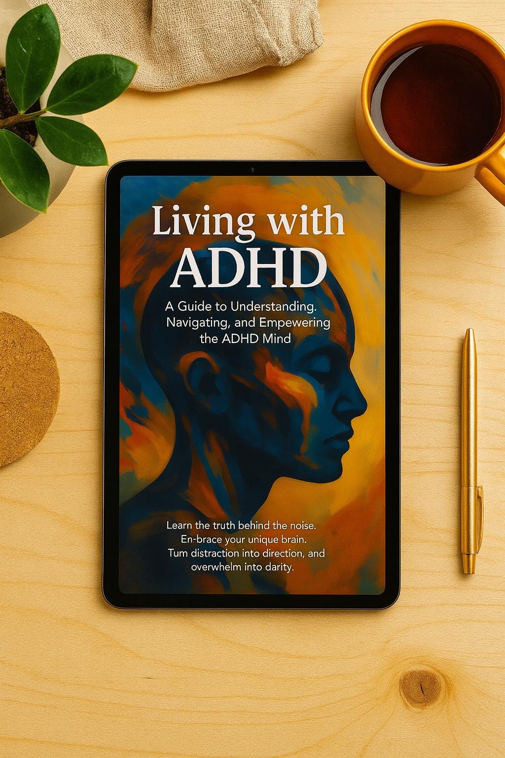 Living with ADHD – A Psychology-Based Workbook to Build Focus, Self-Compassion, and Daily Structure Without Shame or Overwhelm