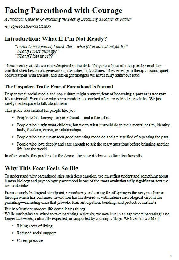 Facing Parenthood with Courage – Printable Guide for Navigating Parenting Fears, Identity Shifts & Emotional Overwhelm | A4 PDF Workbook