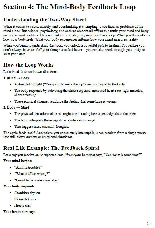 The Overthinking Cure Workbook – Printable 60-Page Mental Clarity Journal for Anxiety, Thought Loops & Emotional Regulation