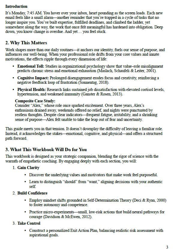 Leaving the Wrong Job Planner | Career Change Workbook | Courageous Step-by-Step PDF for Job Transition Clarity