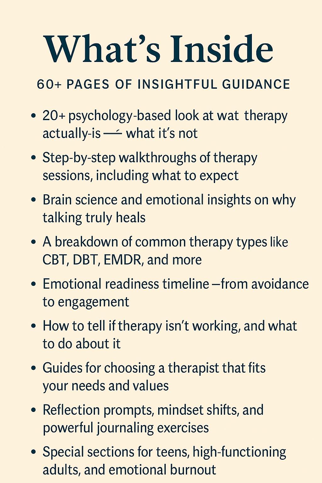 What Is Therapy? A Psychology-Based Self-Discovery Workbook to Understand, Embrace & Navigate the Healing Journey (Teens and Adults)