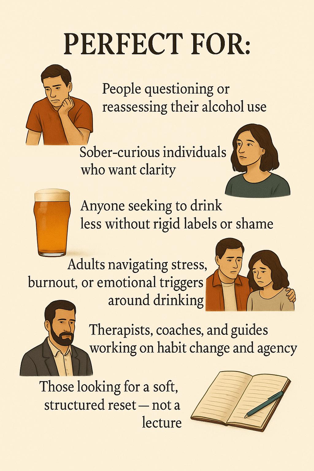 The Alcohol Habits Reset – A Psychology-Based Workbook to Rethink Drinking, Rewire Urges, and Rebuild Clarity Without Shame