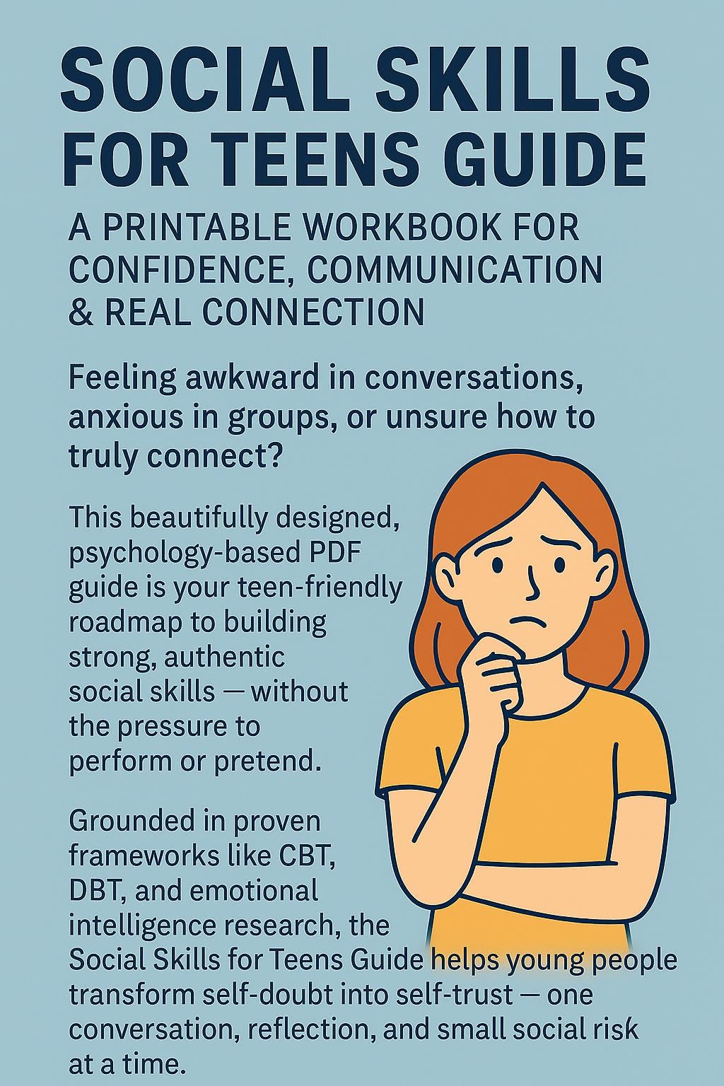 Social Skills for Teens Workbook – Build Confidence, Communication & Friendships | PDF Guide for Anxiety, Conversation, and Self-Esteem