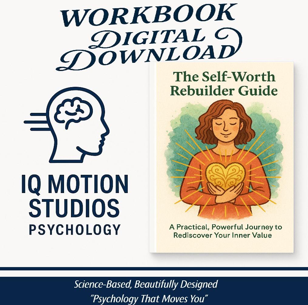 Self-Worth Workbook – Heal the Inner Critic, Build Confidence & Reclaim Your Value | 40+ A4 Printable Pages | Psychology-Based
