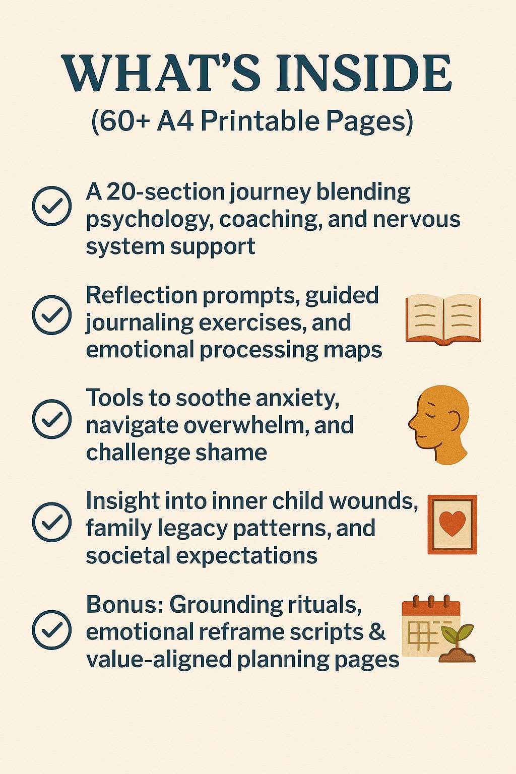 Facing Parenthood with Courage – Printable Guide for Navigating Parenting Fears, Identity Shifts & Emotional Overwhelm | A4 PDF Workbook