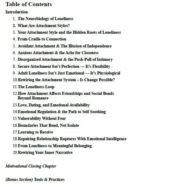 Attachment Styles and Loneliness Guide | Adult Emotional Healing Workbook | Connection & Self-Trust Tools (60+ pgs)