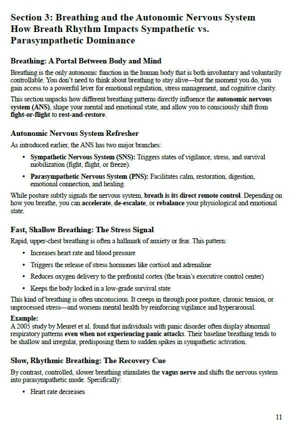 Breath & Posture – A Science-Based Workbook on How Body Position and Breathing Shape Emotion, Stress, Presence, and Self-Awareness