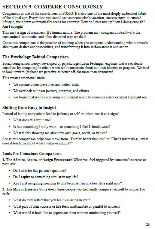 The FOMO Recovery Plan – Printable Workbook to Overcome Comparison, Reclaim Presence & Heal from Social Media Anxiety
