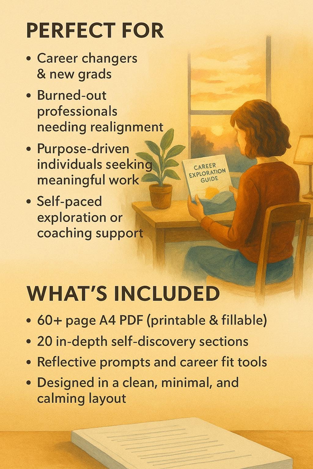 What Job Fits Me? Workbook | Career Self-Discovery Map | Psychology-Based PDF Journal for Finding the Right Path