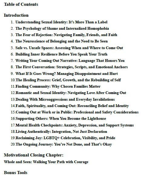 Coming Out as Gay Workbook | LGBTQ+ Self-Acceptance Guide | 20-Section PDF for Emotional Clarity & Identity Support