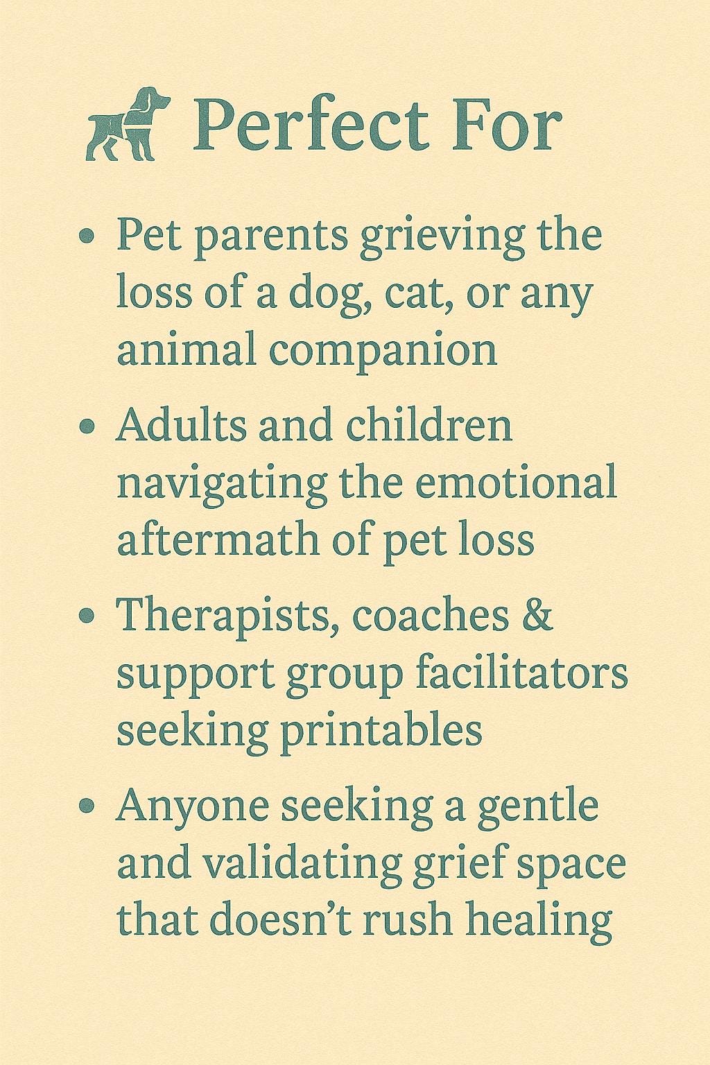 The Pet Loss Grief Guide | Printable Healing Journal for Pet Bereavement, Pet Memory Workbook, Grief Support for Animal Lovers