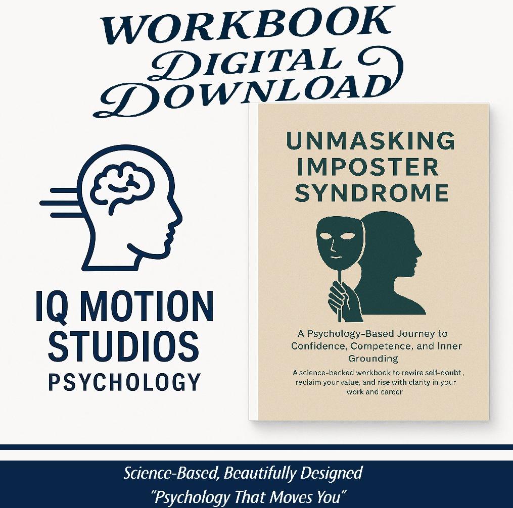 Unmasking Imposter Syndrome PDF Workbook | Confidence, Self-Doubt, Burnout & Belonging | Psychology-Based Inner Healing Guide