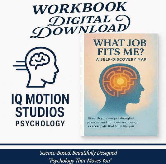 What Job Fits Me? Workbook  | Career Self-Discovery Map | Psychology-Based PDF Journal for Finding the Right Path