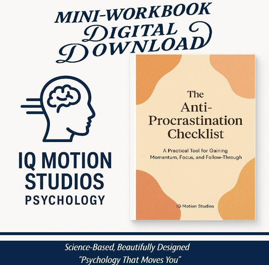 Anti-Procrastination Checklist | Psychology-Based Tool for Focus, Momentum & Motivation