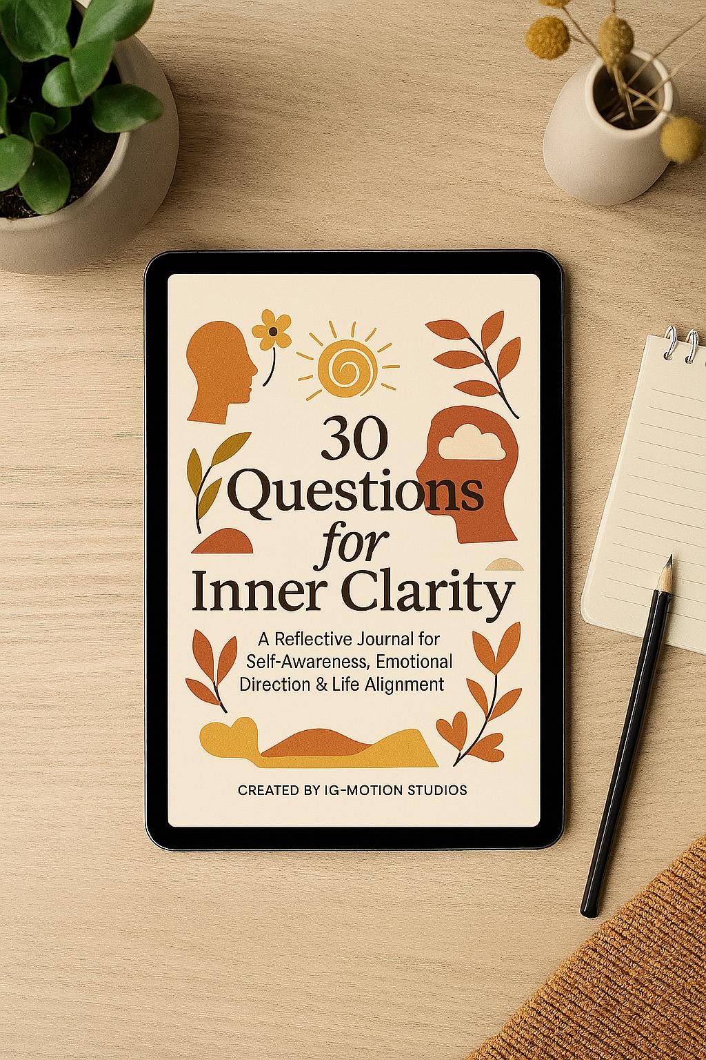 30 Questions for Inner Clarity | Self-Reflection Journal for Emotional Direction, Purpose & Decision-Making | A4 Printable PDF